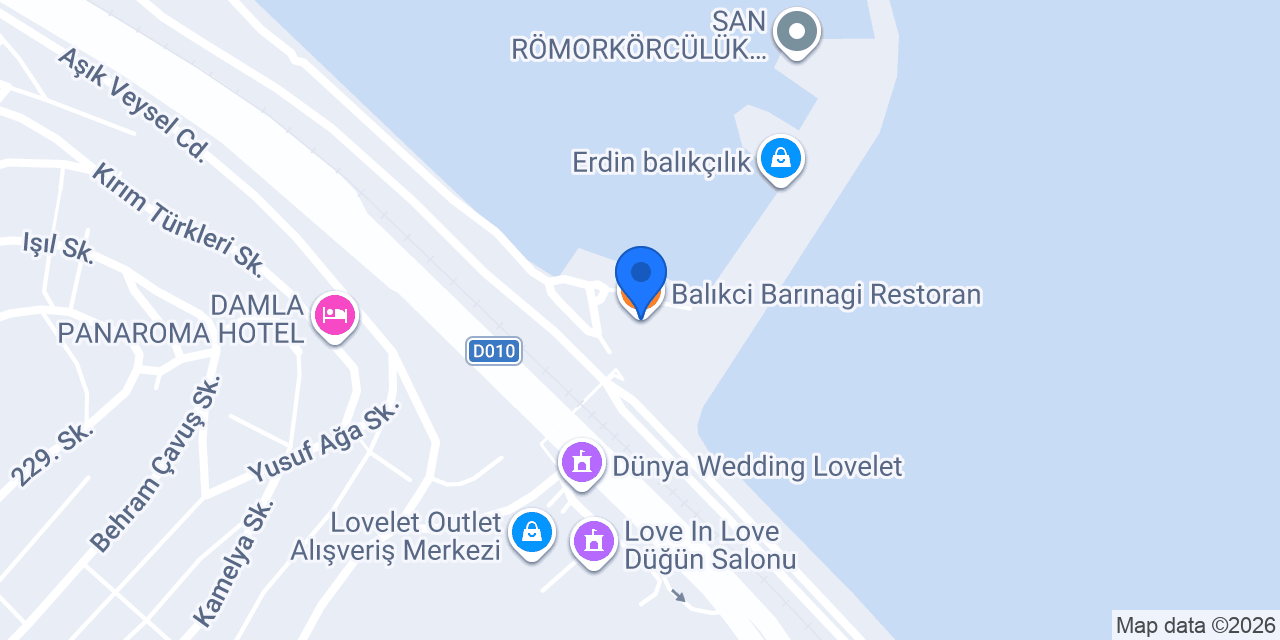 Balıkci Barınagi Restoran konumu