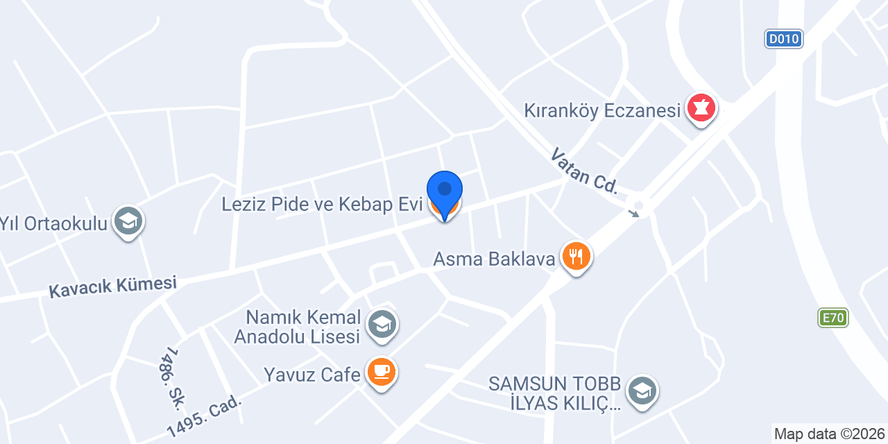 Leziz Pide ve Kebap Evi konumu