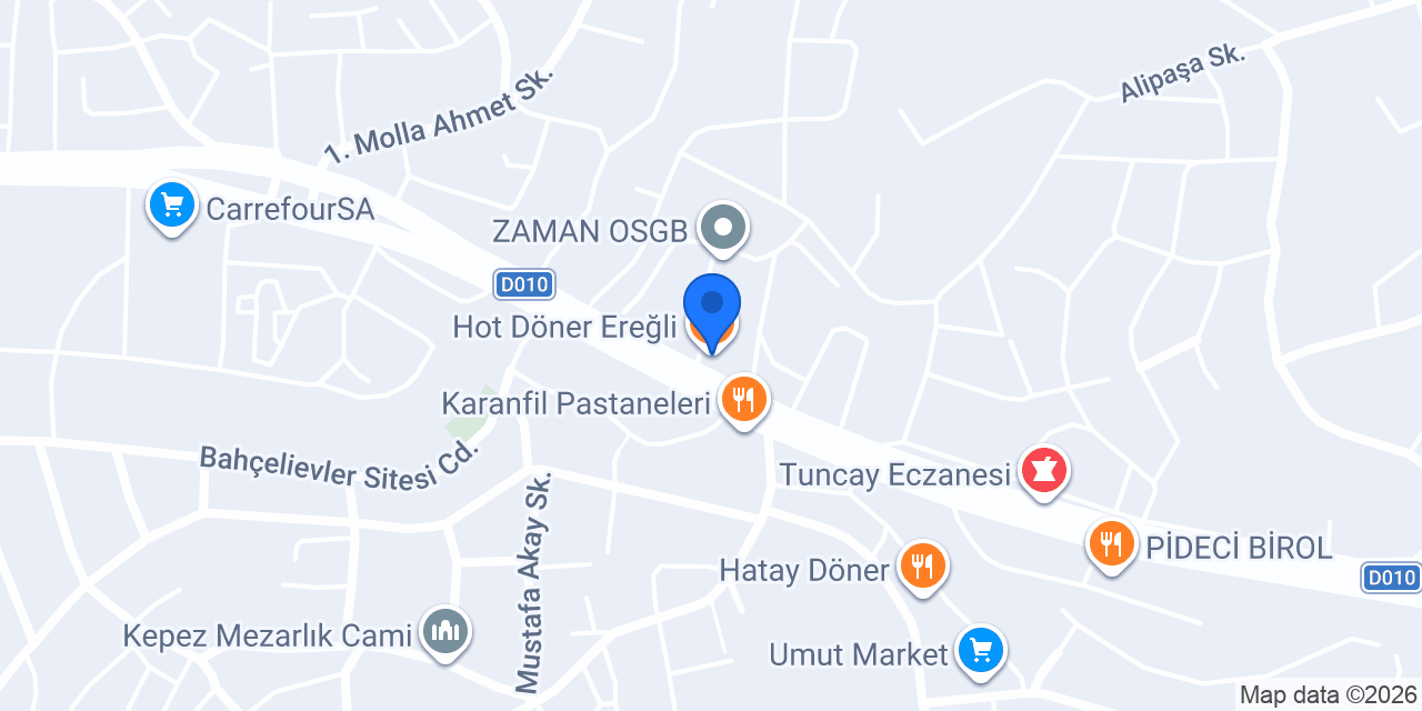Hot Döner Ereğli konumu
