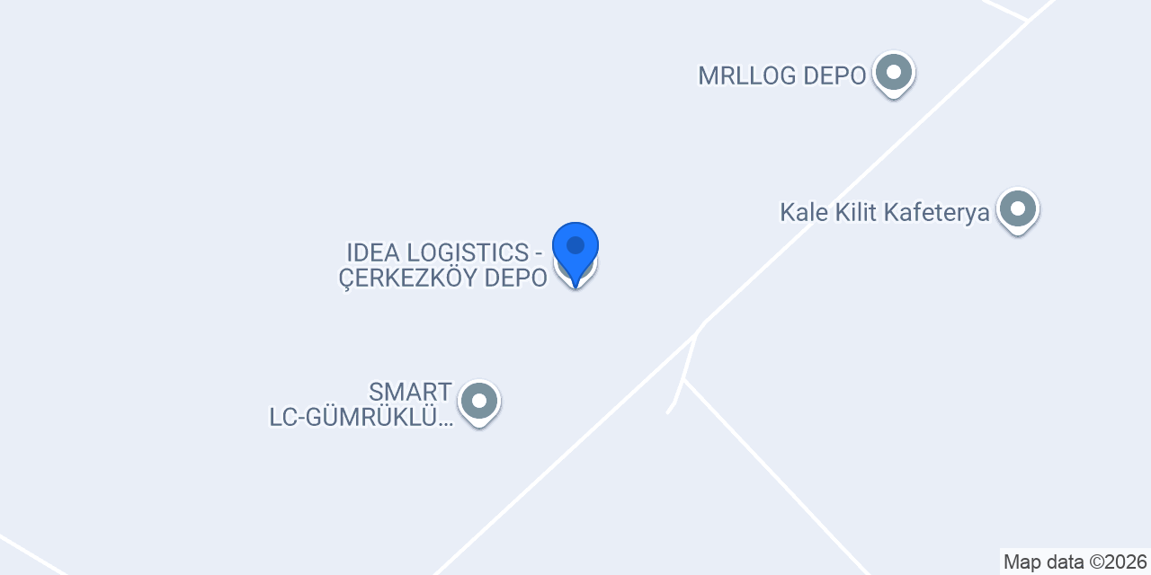 IDEA LOGISTICS - ÇERKEZKÖY DEPO konumu
