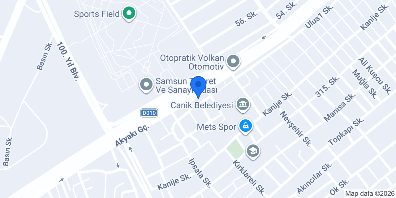 SAMSUN AKÜLÜ ARABA konumu