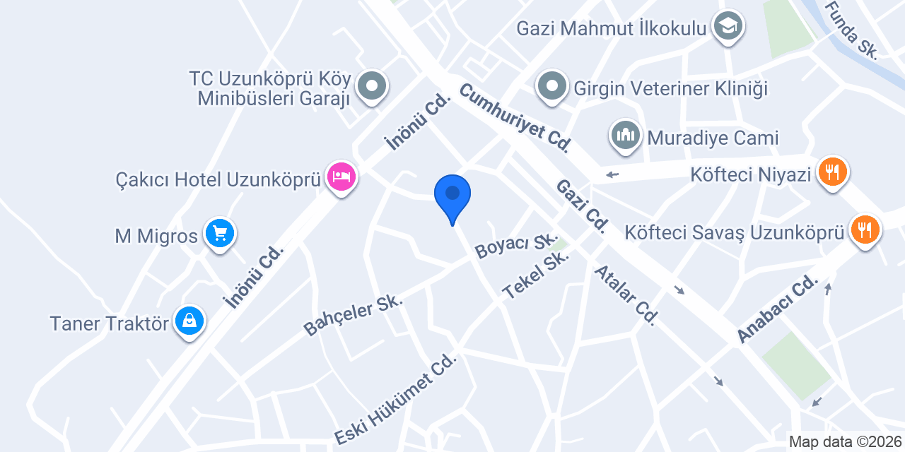 Özel Toker Sürücü Kursu konumu