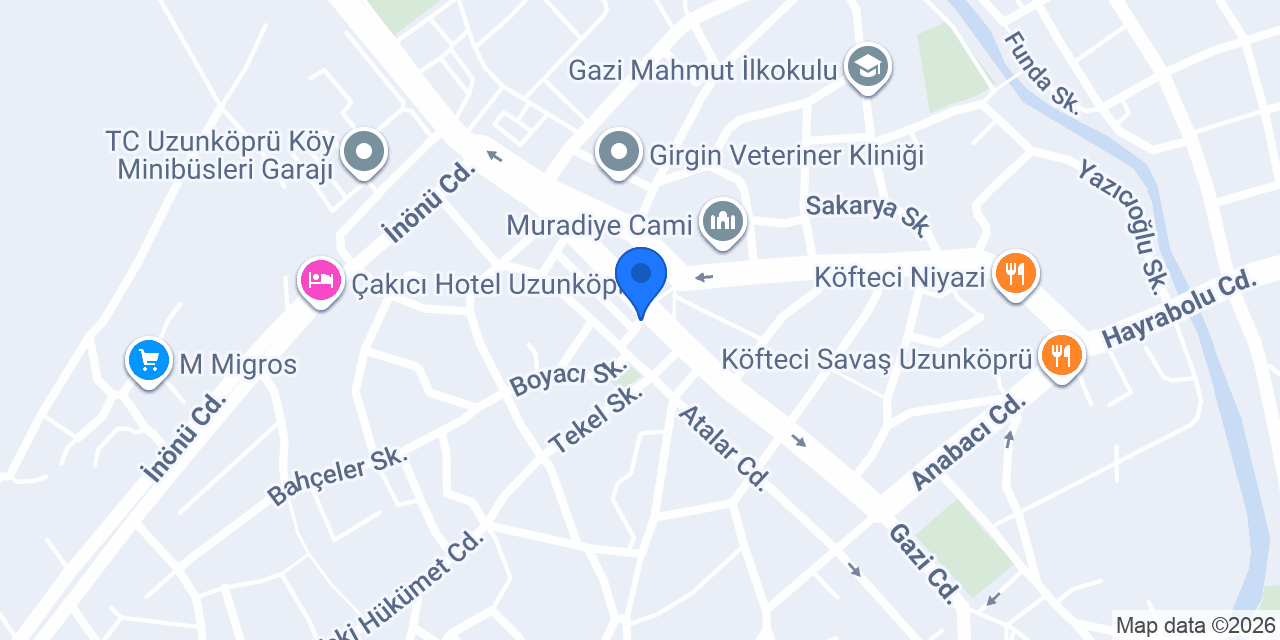 Meriç Kuyumculuk konumu
