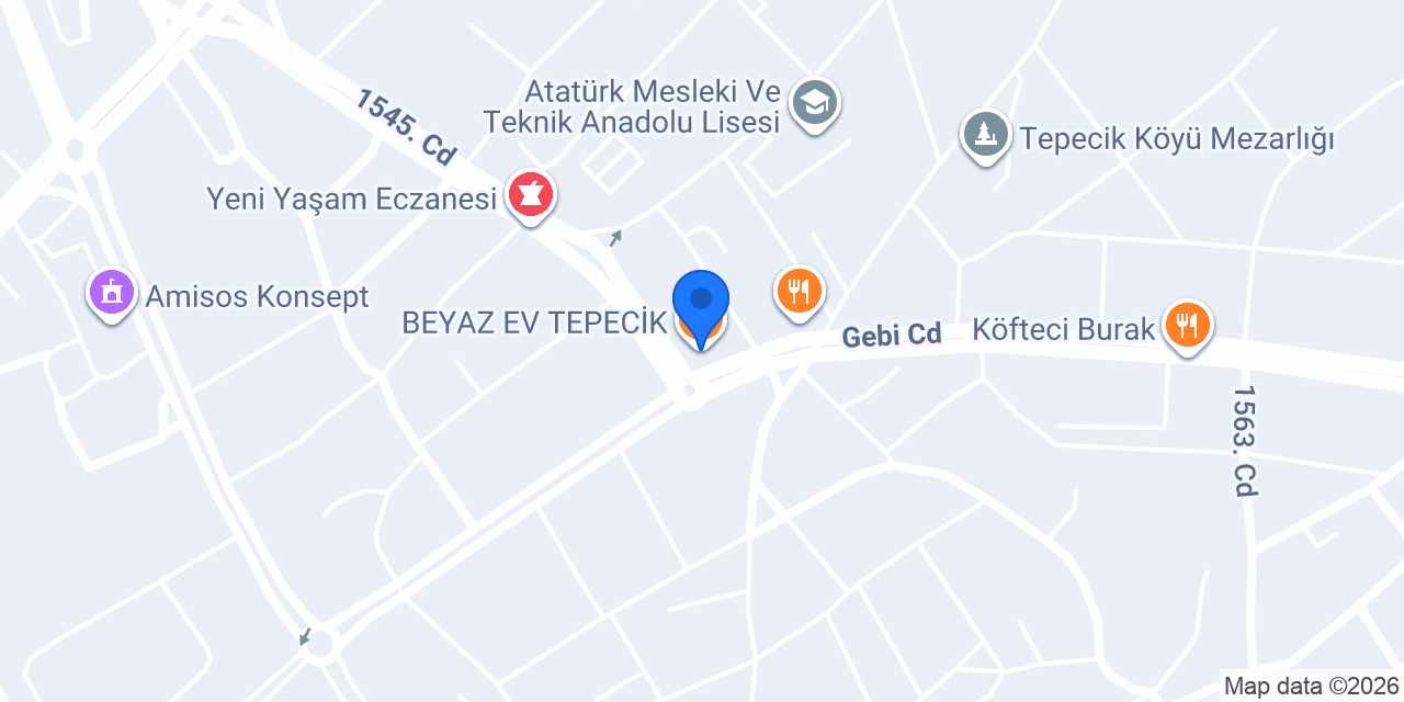 BEYAZ EV TEPECİK konumu