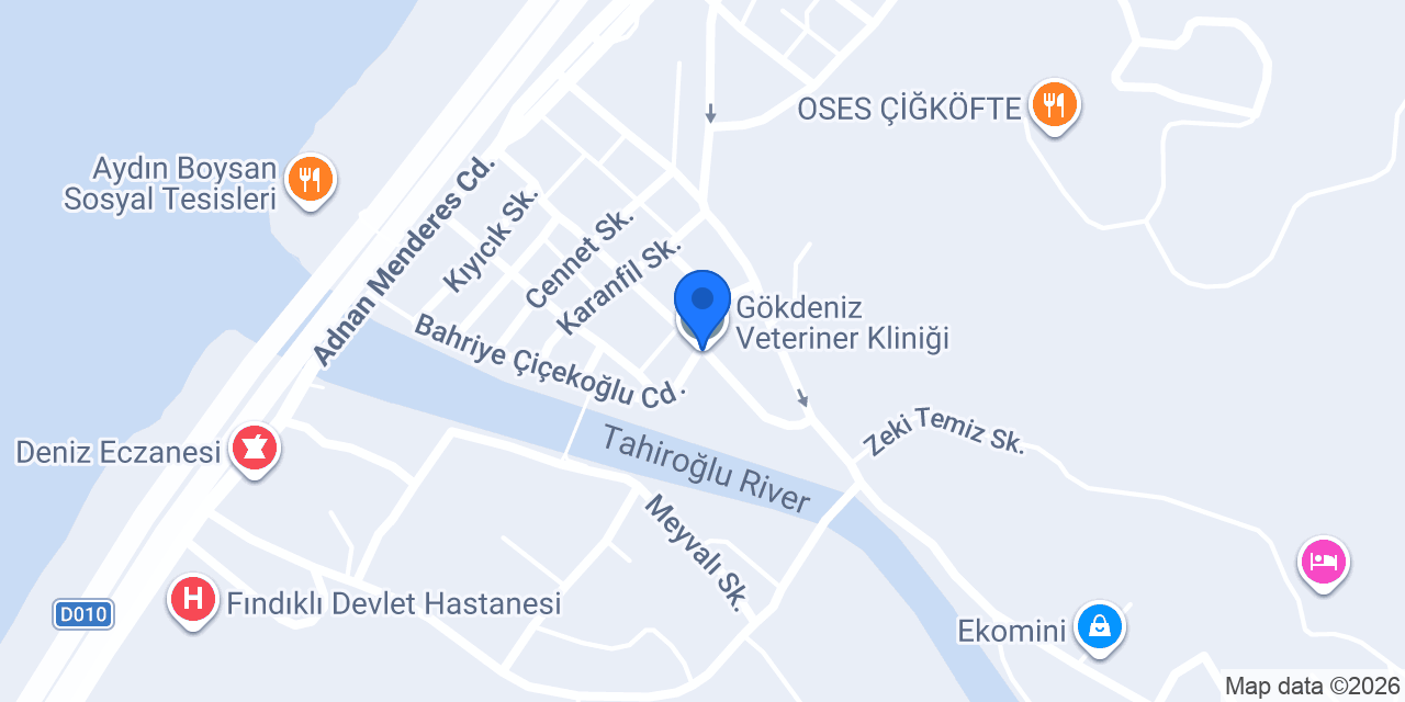 Gökdeniz Veteriner Kliniği konumu