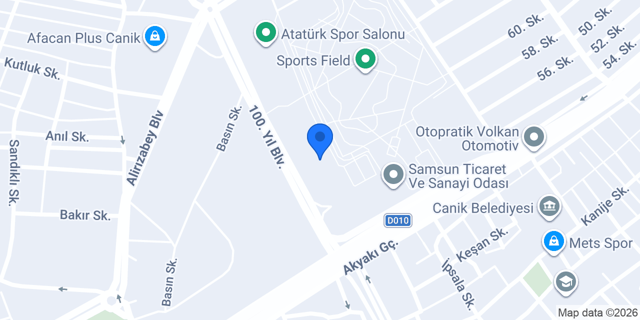 Samsun Kadın Yüzme konumu