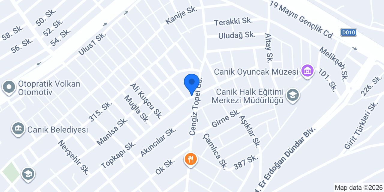 AYCİCEK YAPI MARKET & HIRDAVAT CANİK ŞUBE konumu