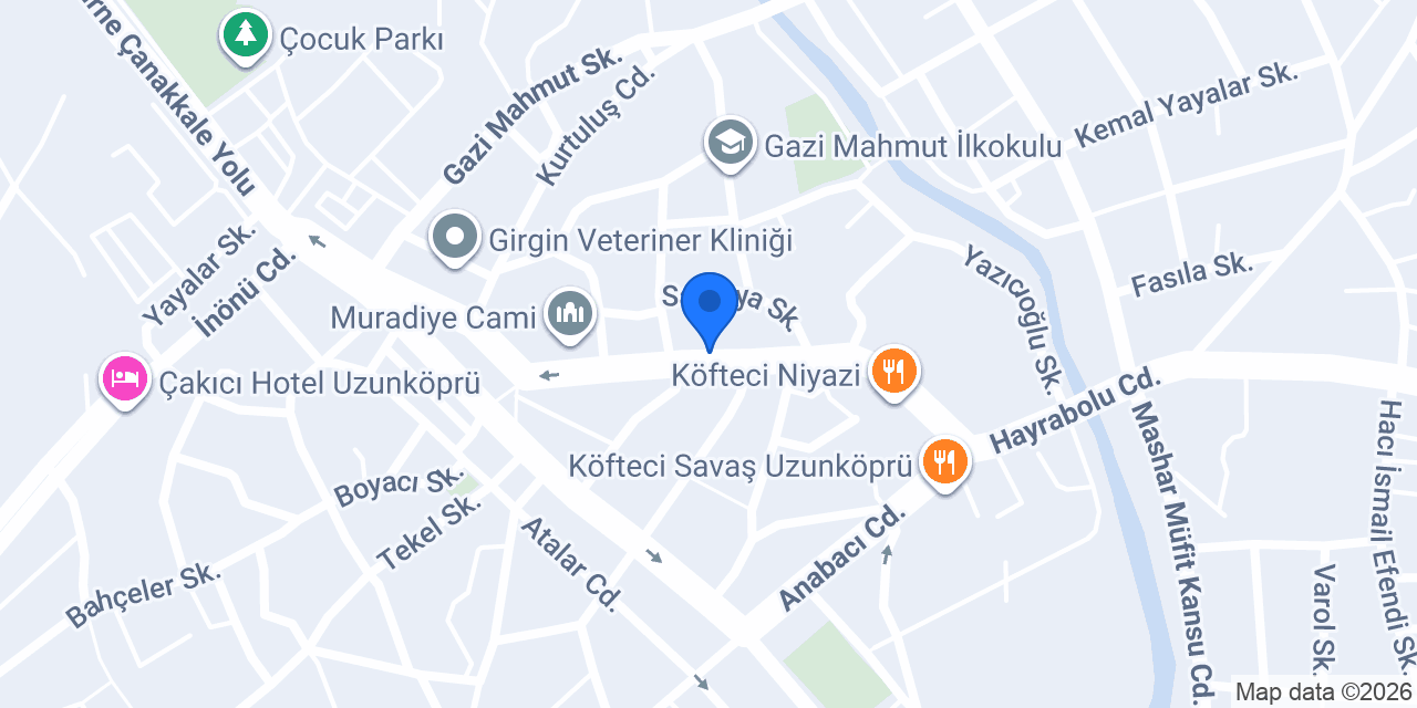 Arya Mobilya Uzunköprü konumu