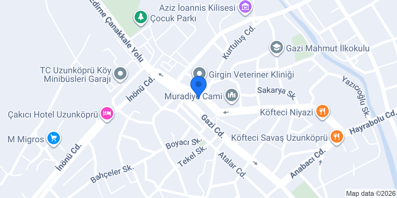 Garanti BBVA Uzunköprü Şubesi konumu