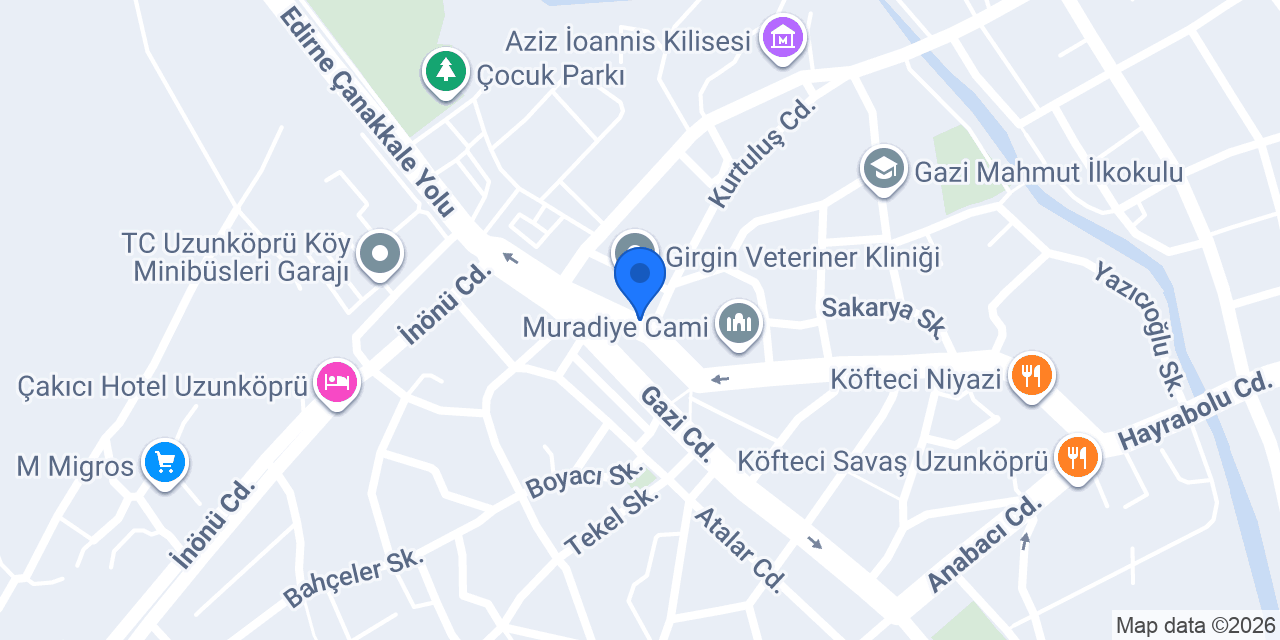 Yapı Kredi - Uzunköprü Şubesi konumu