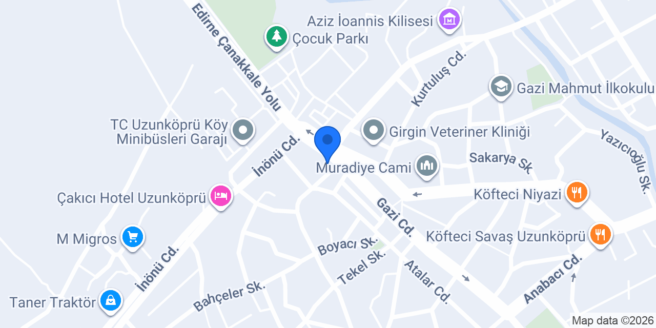Uzunköprü İlçe Halk Kütüphanesi konumu