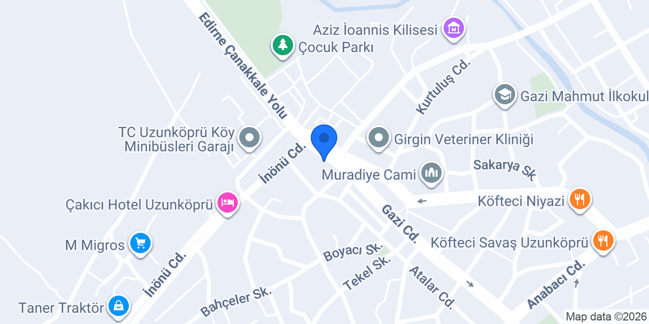 DenizBank Uzunköprü Şubesi konumu