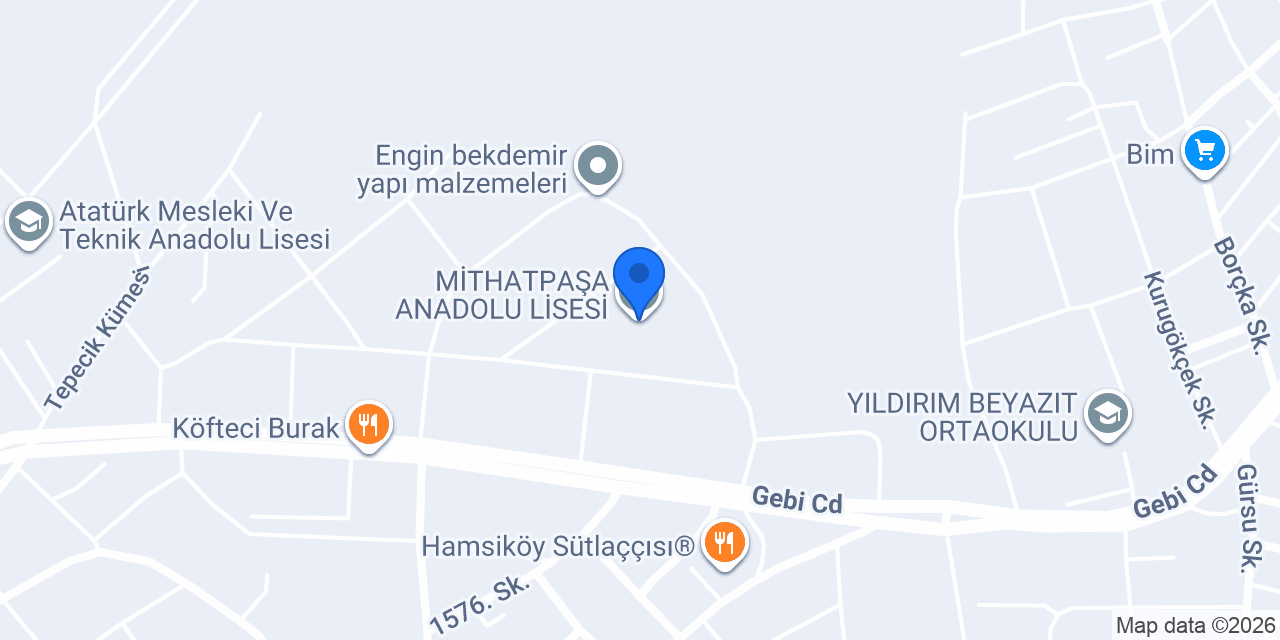 MİTHATPAŞA ANADOLU LİSESİ konumu