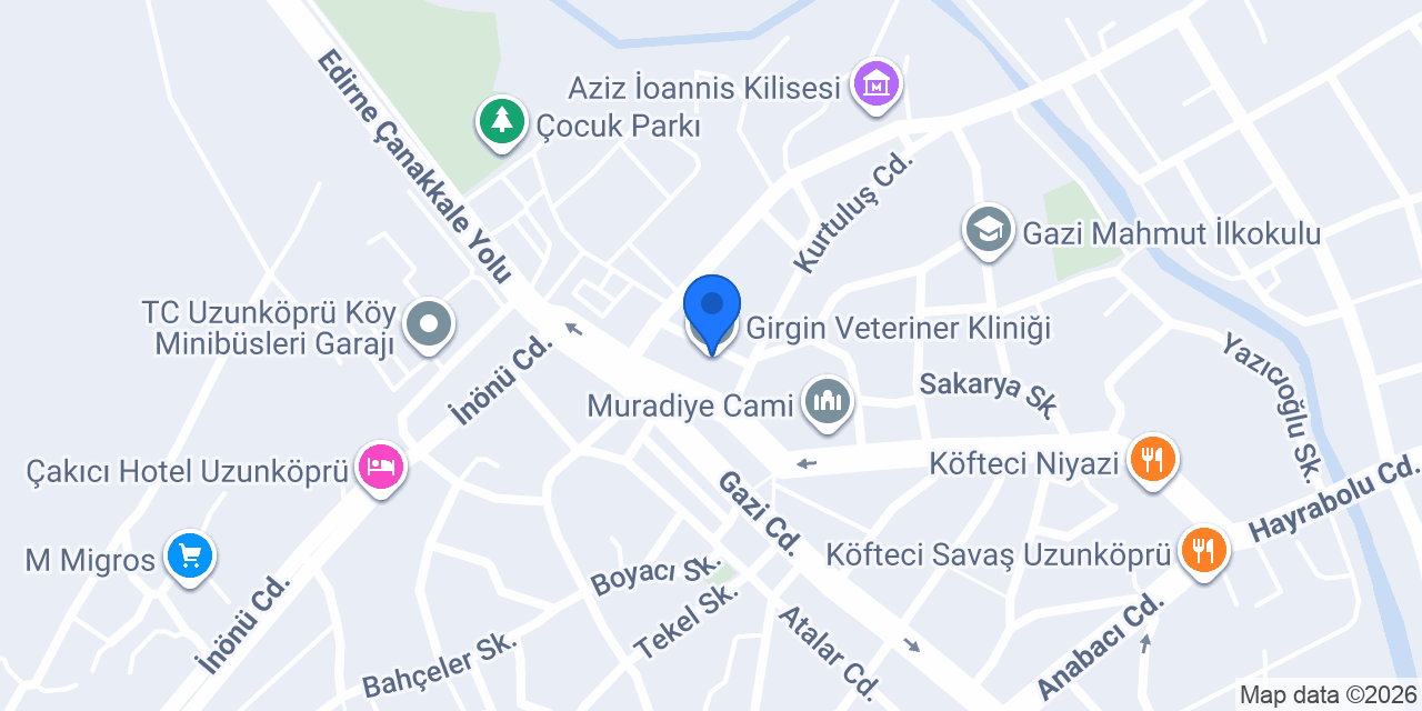 Girgin Veteriner Kliniği konumu