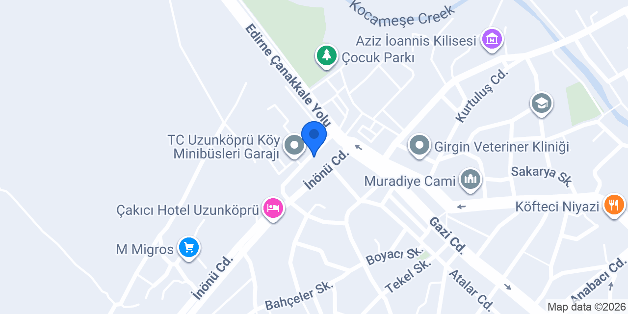 Uzunköprü Veteriner Kliniği konumu