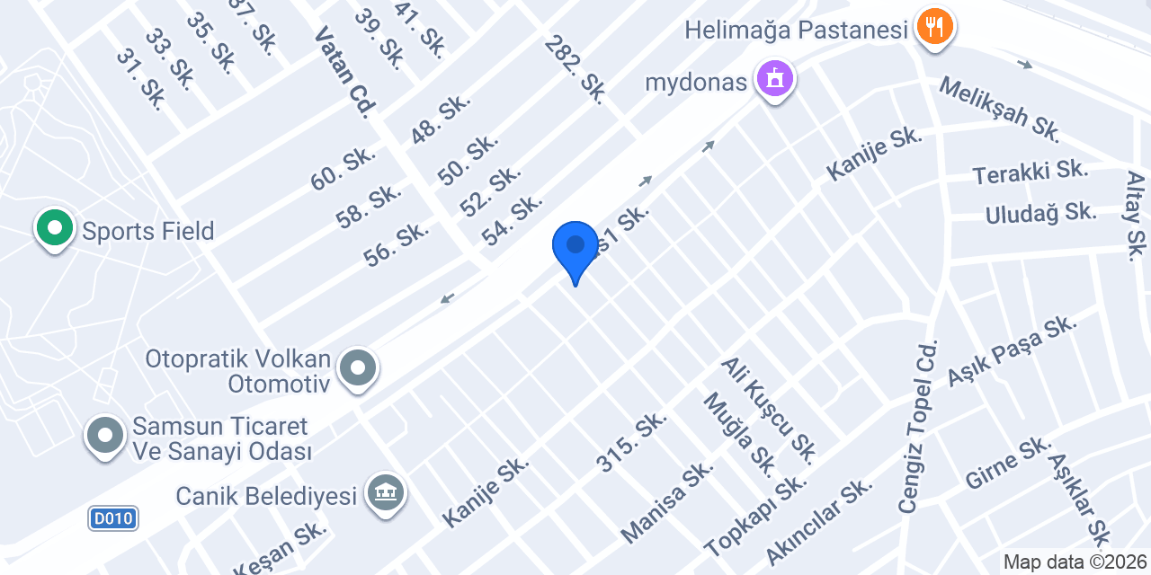 Domino's Pizza Canik konumu