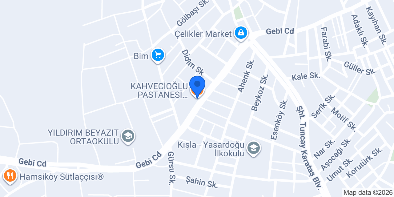KAHVECİOĞLU PASTANESİ RESTAURANT konumu
