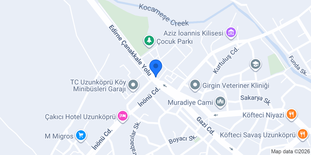 Pamukkale Turizm Uzunkopru Otogar konumu