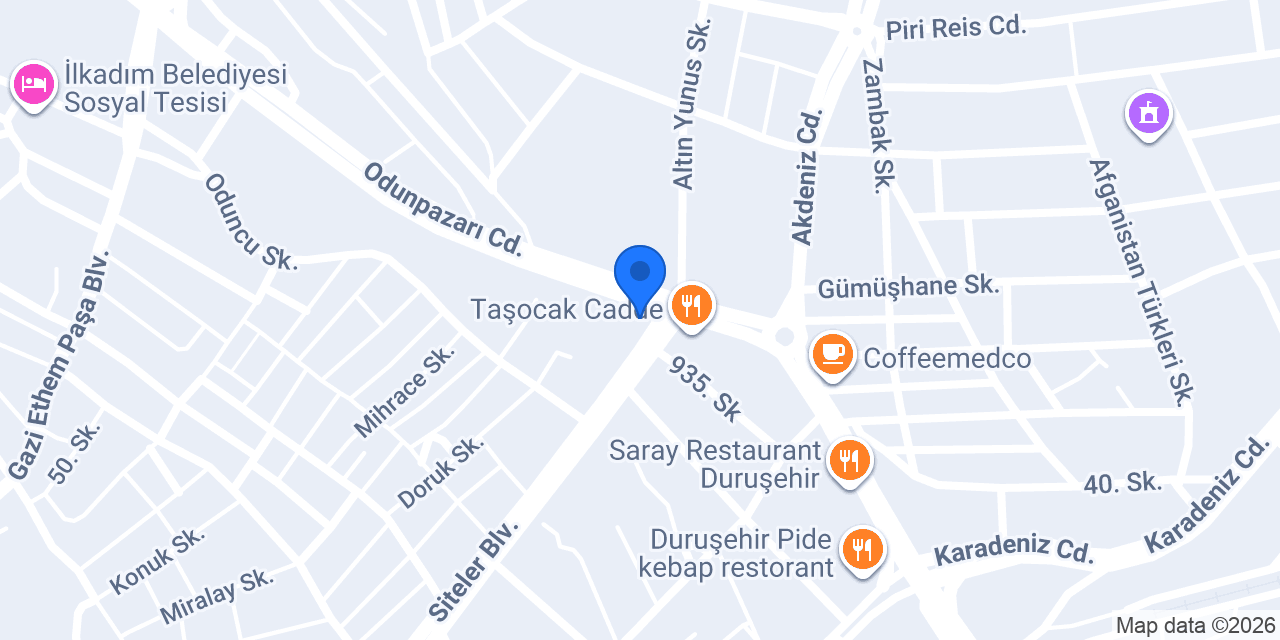 Emirgan Çiçekçilik Duruşehir konumu