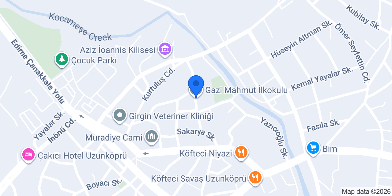 Gazi Mahmut İlkokulu konumu