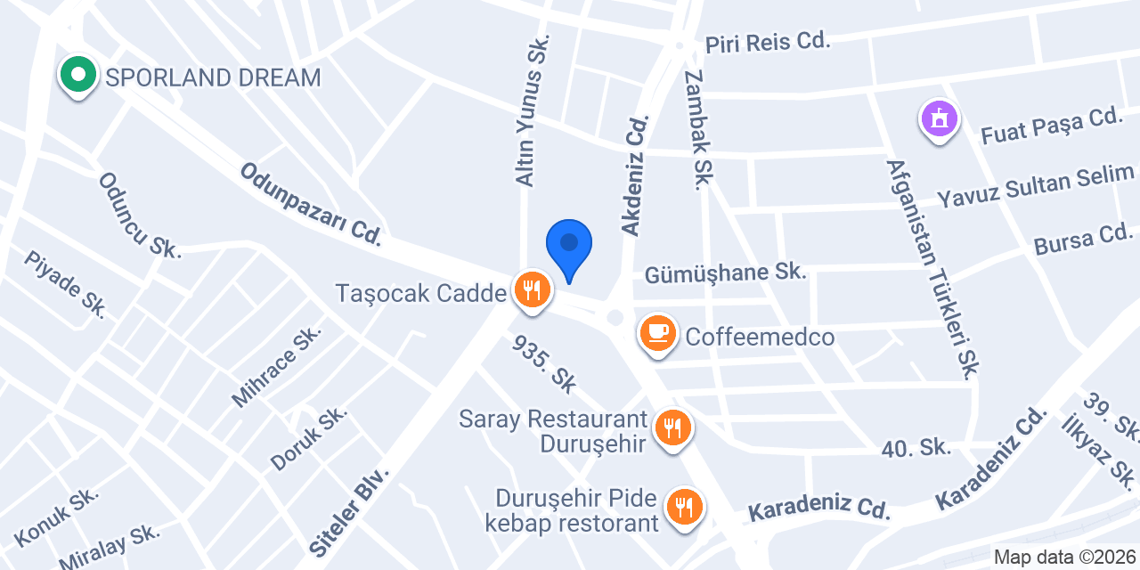 My Friends Burger Duruşehir konumu
