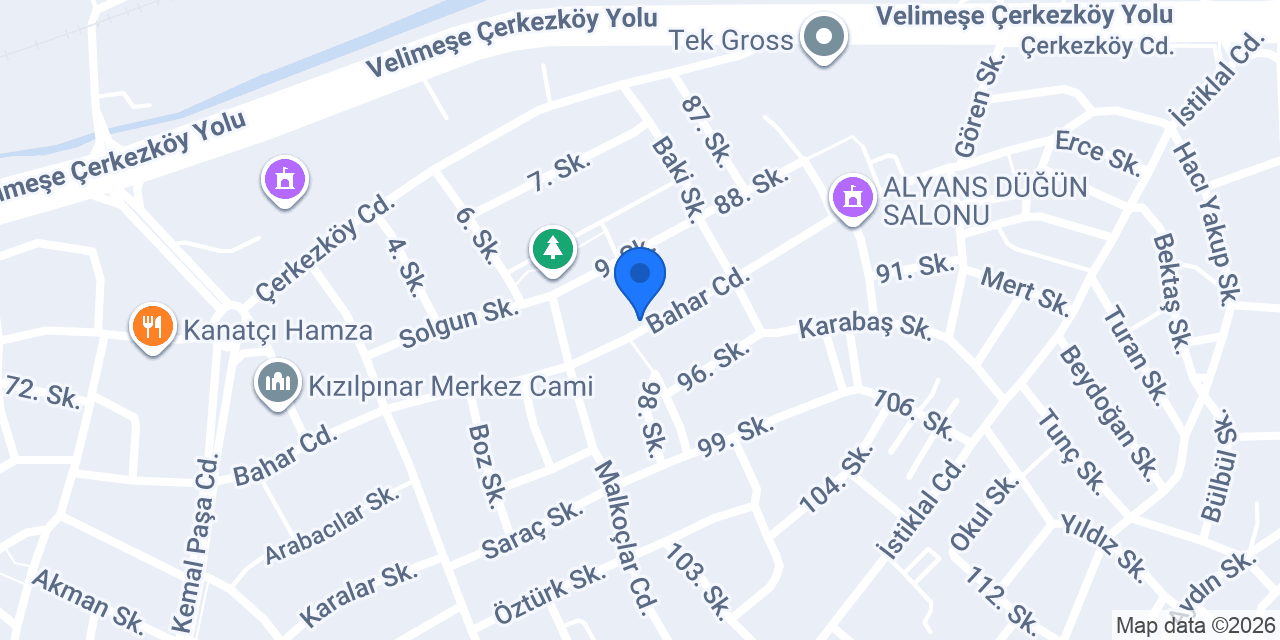 Kızılpınar liva pastanesi konumu