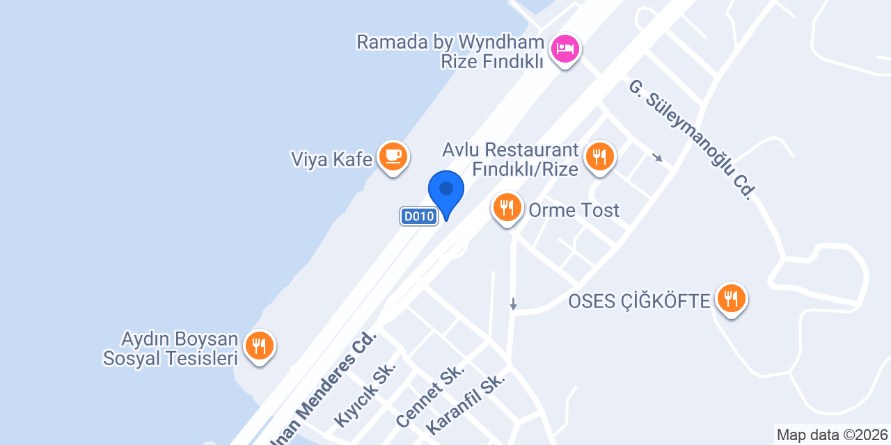 Pizza Extra Fındıklı konumu
