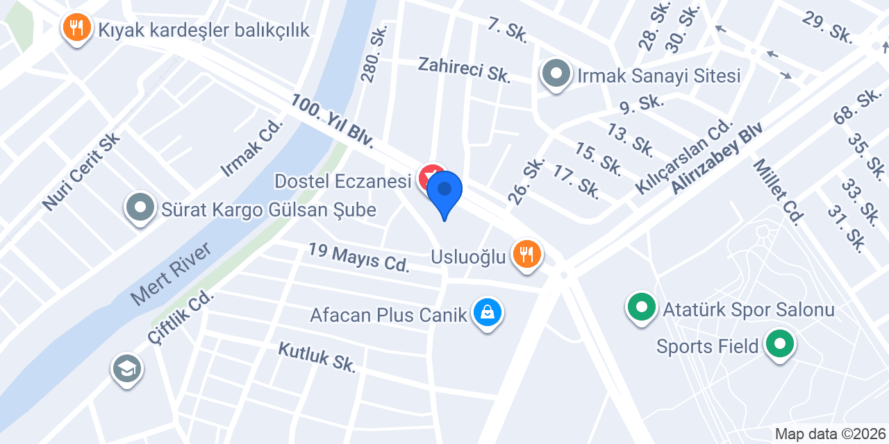 Canik İlçe Emniyet Müdürlüğü konumu
