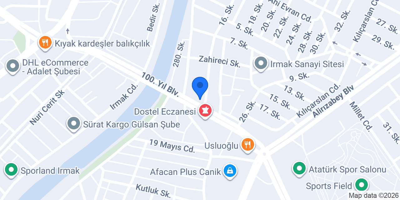 İnce Opel Servisi konumu