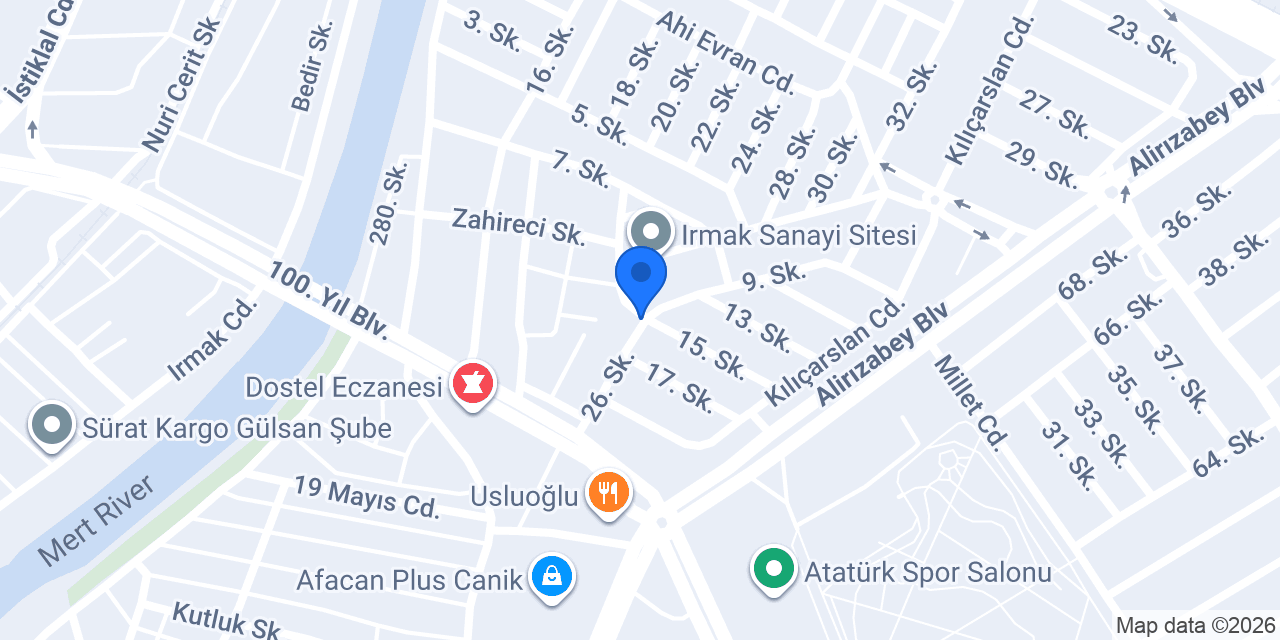 Hırdavat Satıcısı Samsun konumu