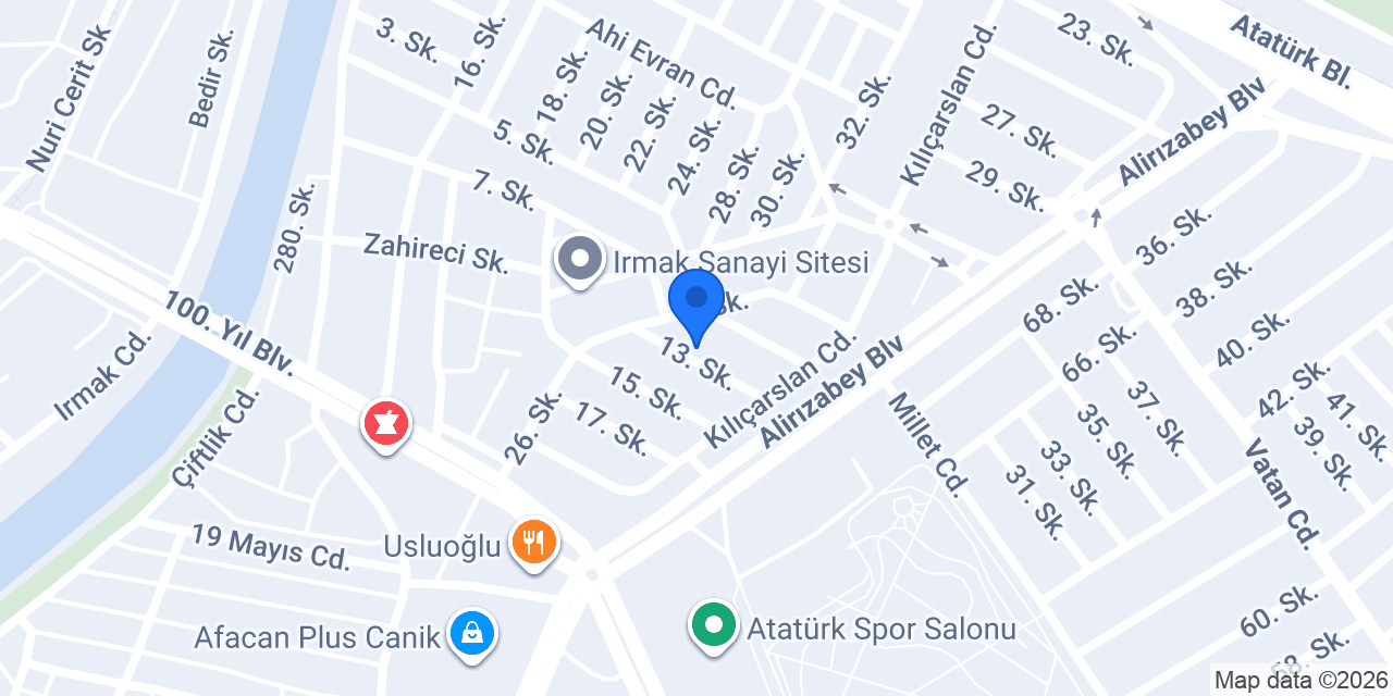 Samser Otomotiv Servis Tamirhane konumu