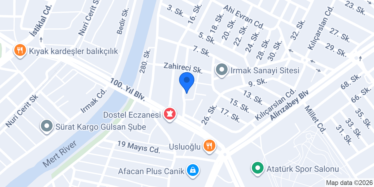 Samsun Dekorasyon konumu