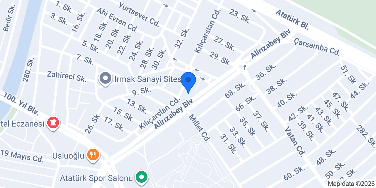 Öz Teknik Hırdavat Ticaret Koll. Şti. konumu