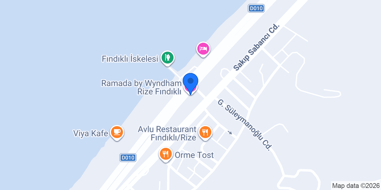 Ramada by Wyndham Rize Fındıklı konumu