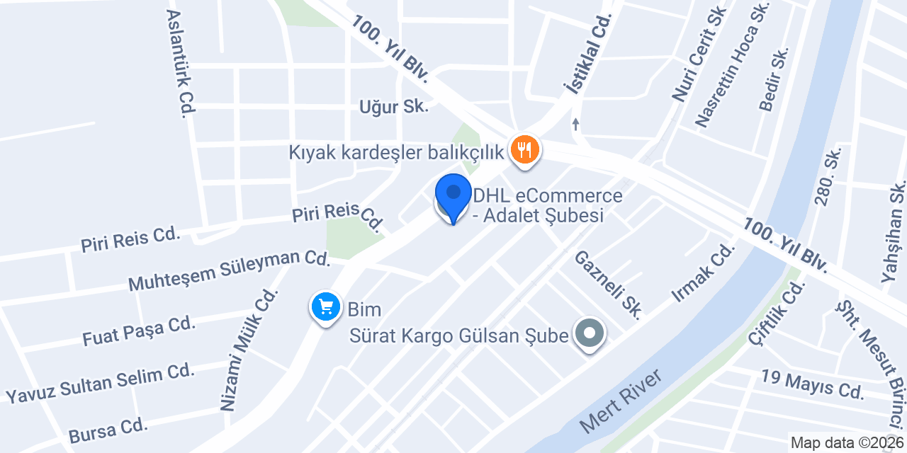 DHL eCommerce - Adalet Şubesi konumu