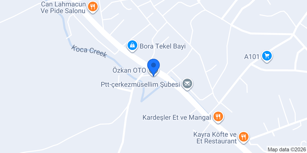 Özkan OTO konumu