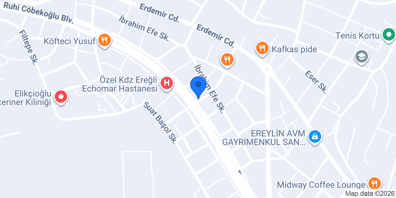Yapı Kredi - Ereğli Bulvar Şubesi konumu