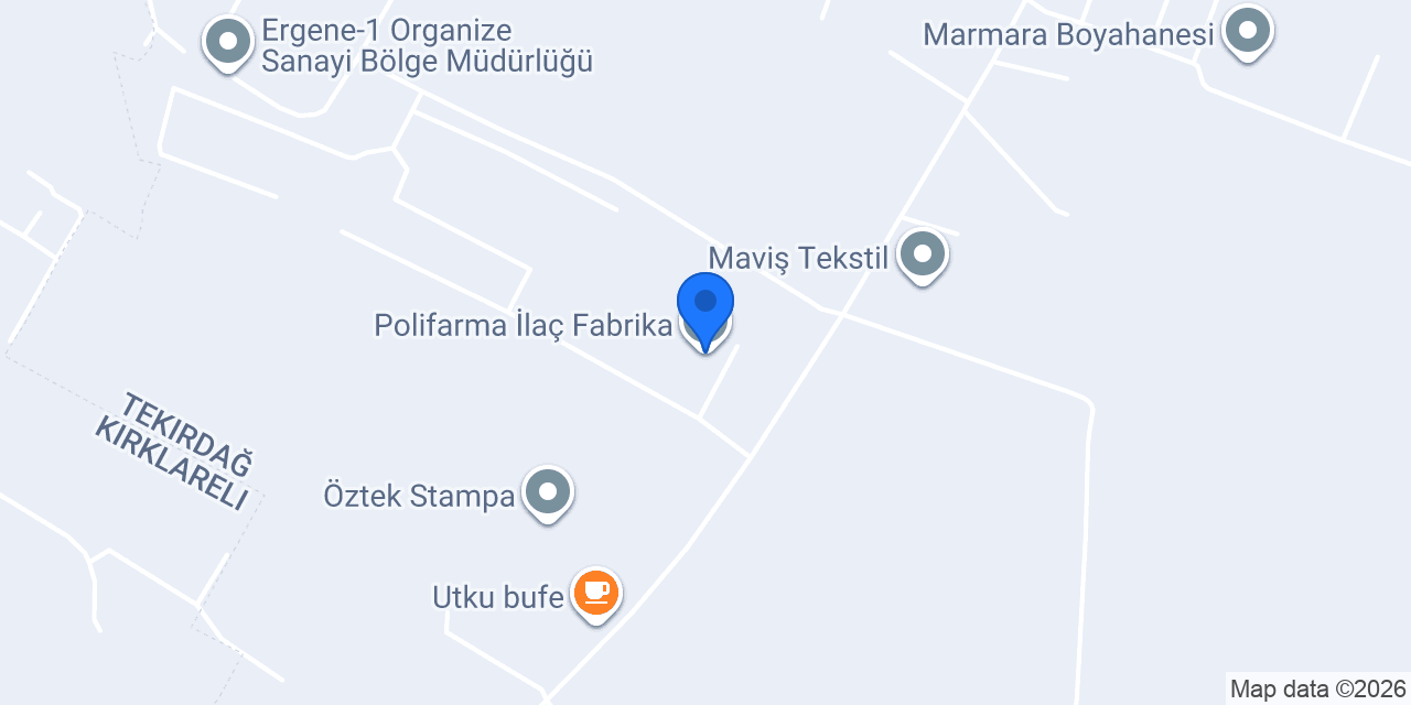 Polifarma İlaç Fabrika konumu