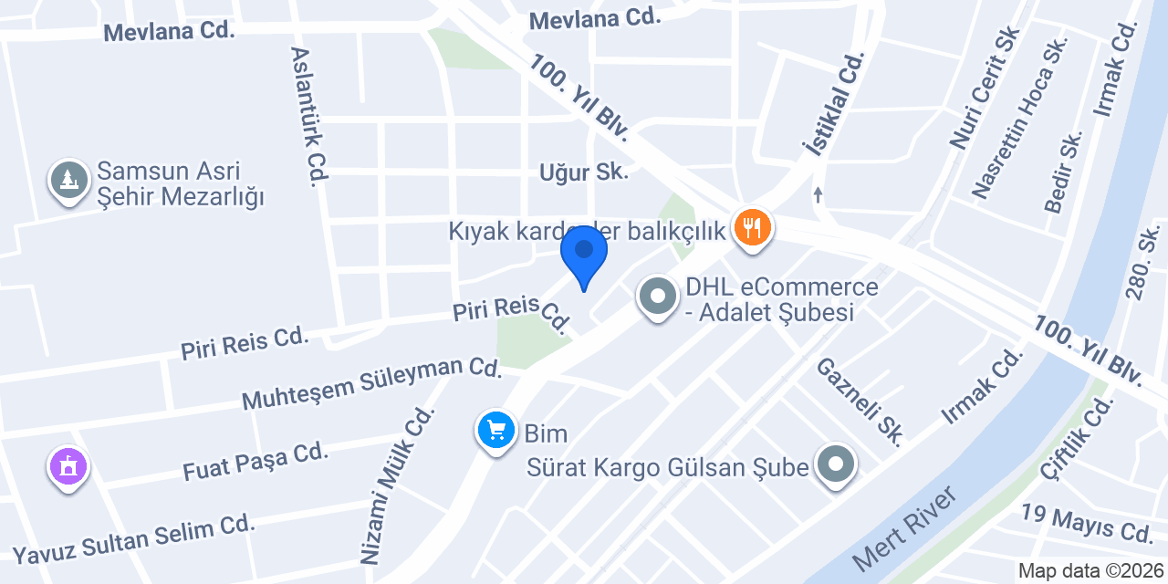 Samsun Dil Akademisi konumu