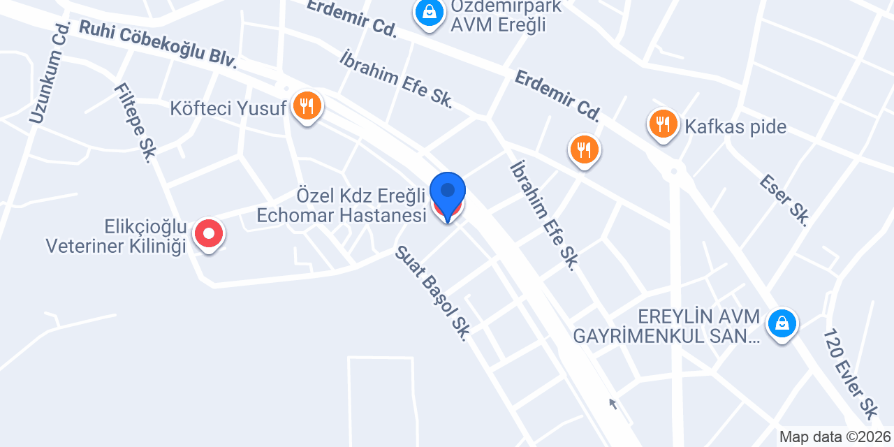 Özel Kdz Ereğli Echomar Hastanesi konumu