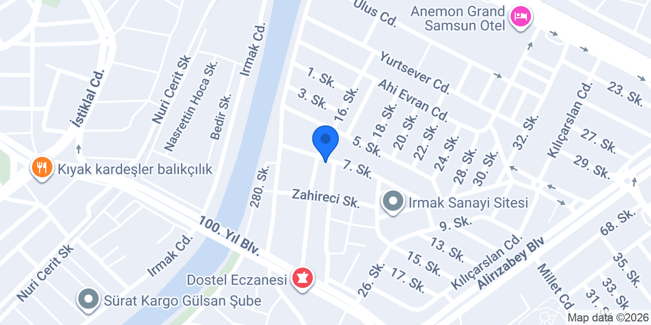 Erkanlar Sünger Mobilya konumu