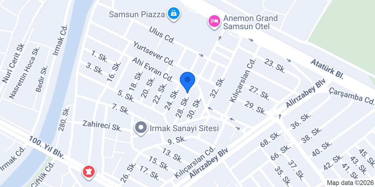 Semkar Mobilya Sanayi Şube konumu