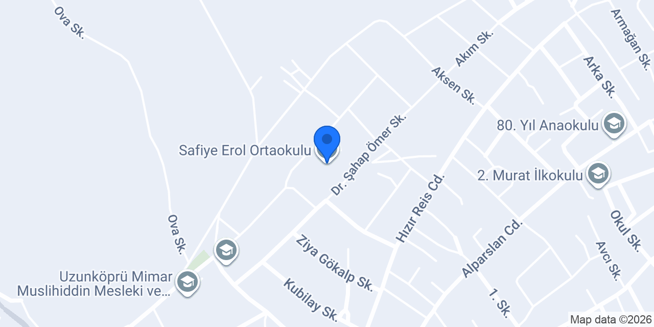 Safiye Erol Ortaokulu konumu