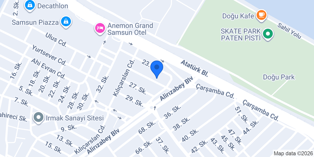 Türker Oto Lastik konumu