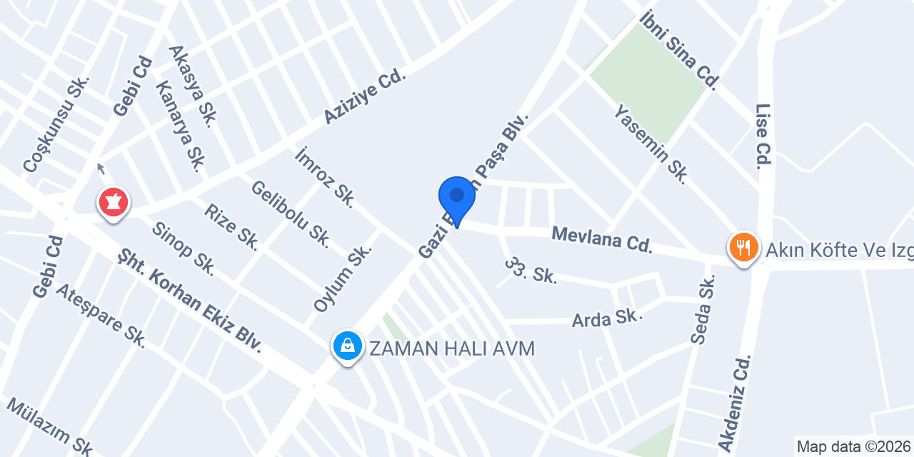 SAKLI BAHÇE DONDURMA&CAFE konumu
