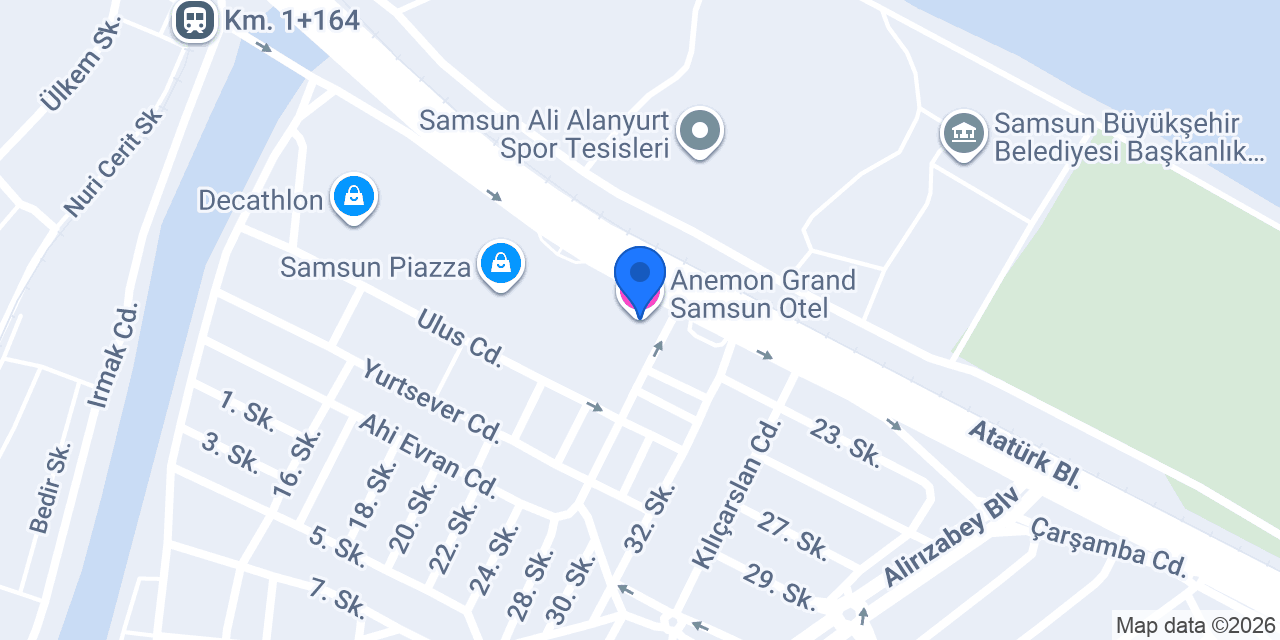 Anemon Grand Samsun Otel konumu