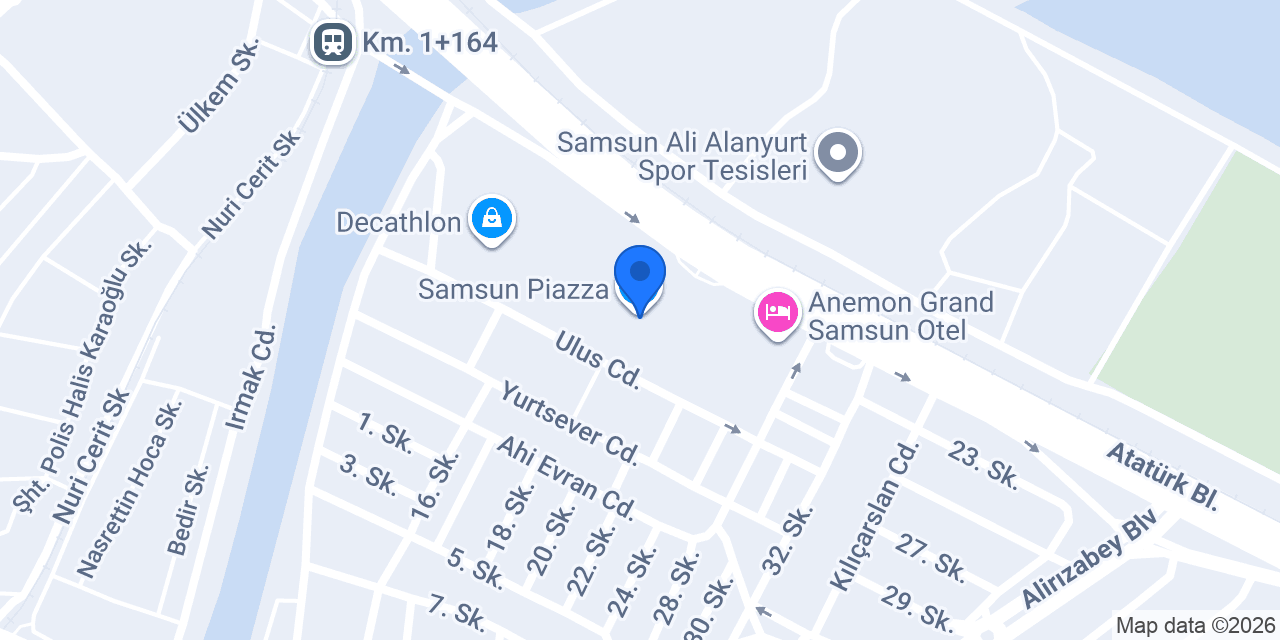 Samsun Piazza Mi Store konumu