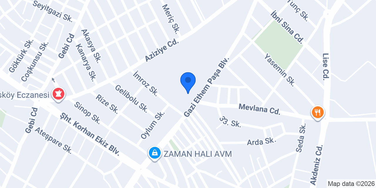50. Yıl Ortaokulu konumu