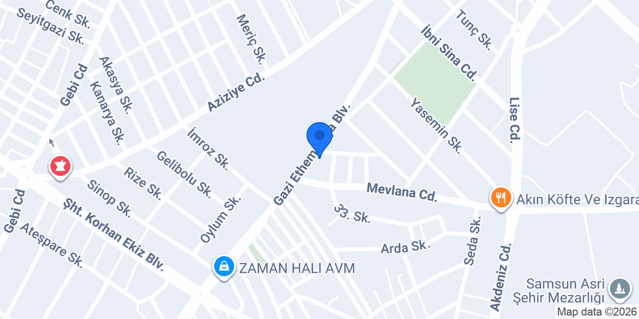 Samsun Emlak Ara konumu