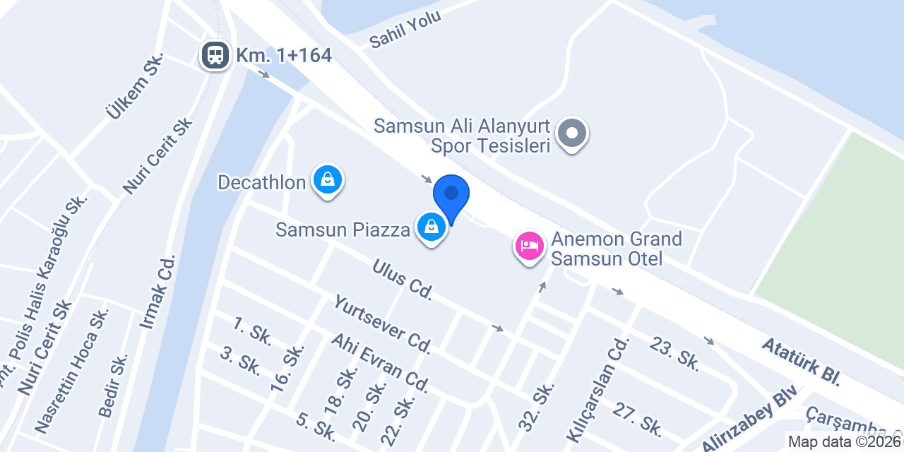 Hatemoğlu Piazza Samsun AVM konumu